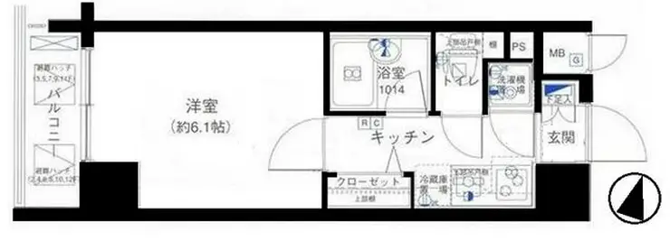 パレステュディオ飯田橋 10階階 間取り