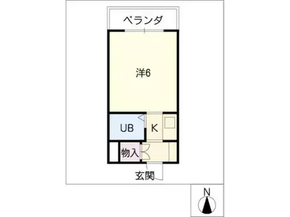 ハウス太平(1K/2階)の間取り写真