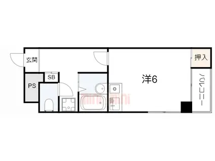 荒田マンション(ワンルーム/2階)の間取り写真