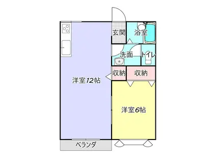 ラヴィレット(1LDK/2階)の間取り写真