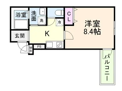フジパレス三国ヶ丘III番館(1K/1階)の間取り写真