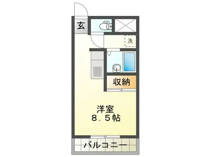 アーバンセゾン(ワンルーム/4階)の間取り写真