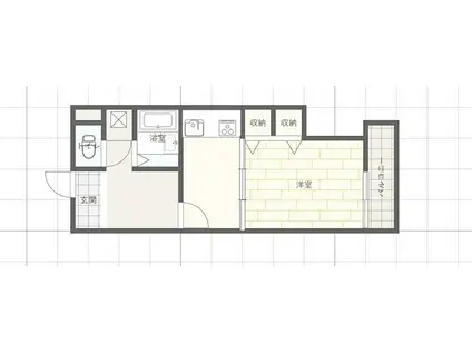 MISTRAL岡田(1DK/2階)の間取り写真