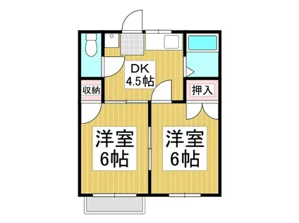 ブラボー50 NO.17(2DK/1階)の間取り写真