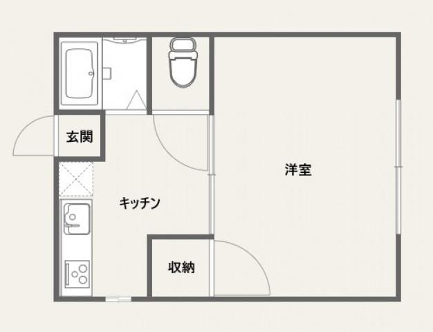 グランメゾン京山(1K/2階)の間取り写真