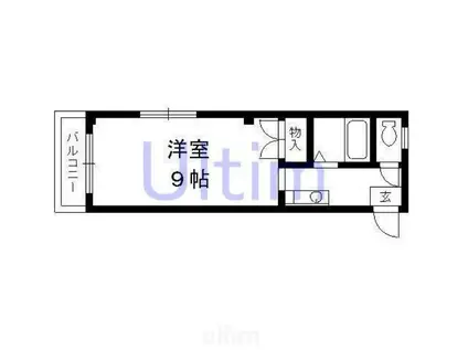 ハウスオブローゼ(1K/3階)の間取り写真