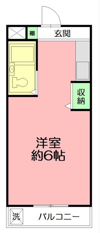 タプラ下荻野(ワンルーム/1階)の間取り写真
