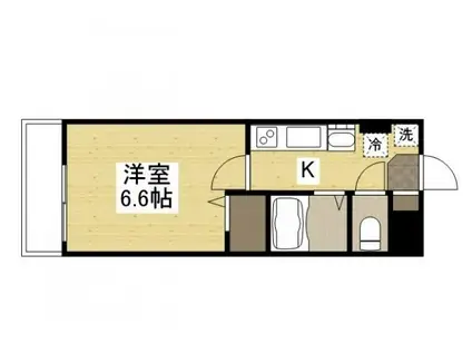 ウェーブレジデンス原尾島III(1K/1階)の間取り写真