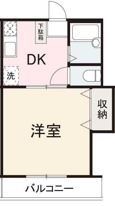 クレイドル武田(1DK/2階)の間取り写真