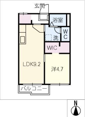 タウニー青山(1LDK/2階)の間取り写真