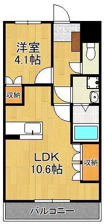 ST..サンライズ(1LDK/2階)の間取り写真