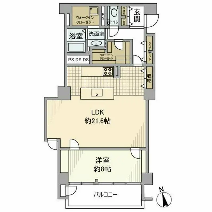 渋谷美竹ハイム 2階階 間取り