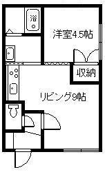 ロイヤルシャトレ(1DK/1階)の間取り写真