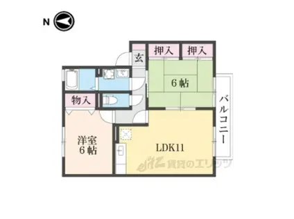 プランドール・のぞみ(2LDK/2階)の間取り写真