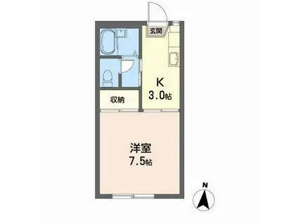 エクセレント・スクエア(1K/1階)の間取り写真