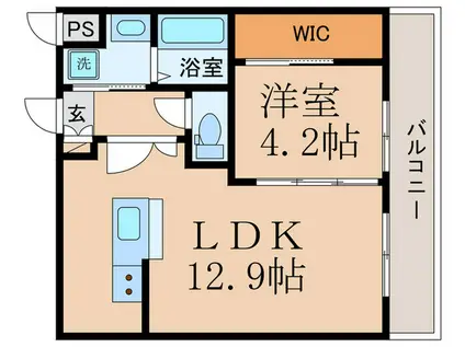 FIRST STAGE 岬(1LDK/1階)の間取り写真