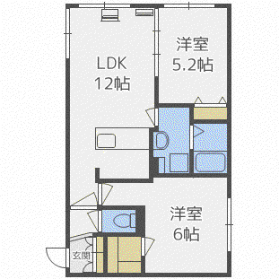 パザパ24(2LDK/3階)の間取り写真