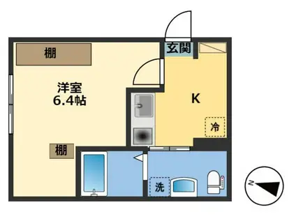 東小岩PEACE-CUBEIII(1K/1階)の間取り写真