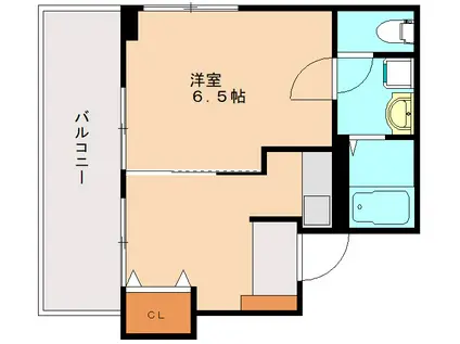 カーサアリエッタ大橋(1DK/3階)の間取り写真