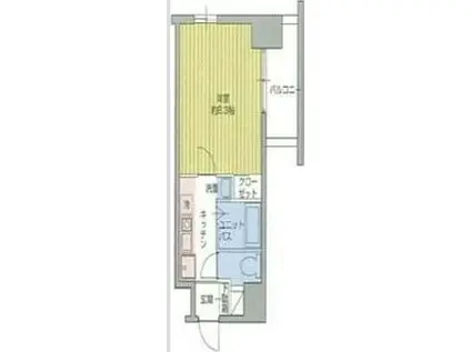 ハーバーハウス大阪(1K/3階)の間取り写真