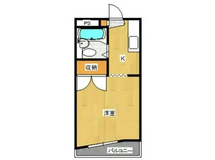 ハイツTBS A棟(1K/1階)の間取り写真