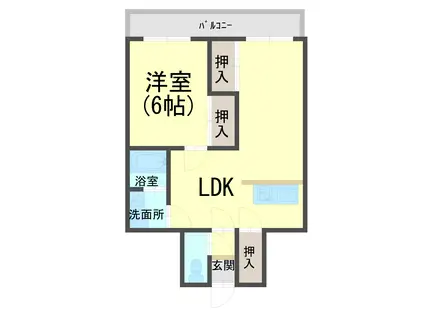 コーポマルサン(1LDK/1階)の間取り写真