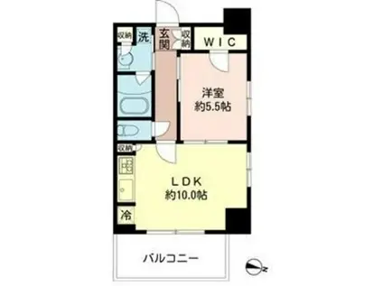 MFPRコート木場公園(1LDK/10階)の間取り写真