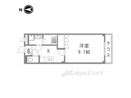 ＪＲ福知山線 丹波大山駅 徒歩61分 2階建 築19年(1K/1階)の間取り写真