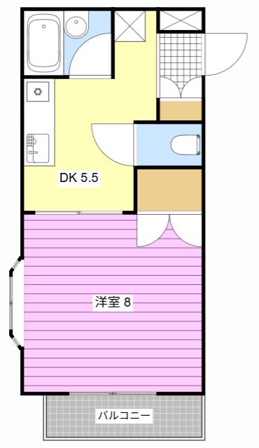 若宮物語(1DK/1階)の間取り写真