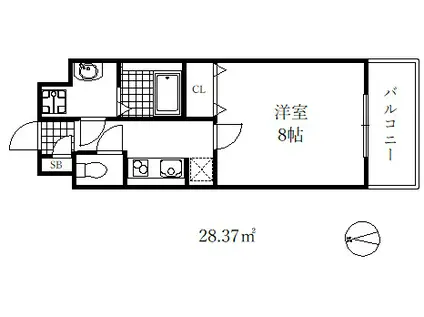 クレールマヤ(1K/1階)の間取り写真