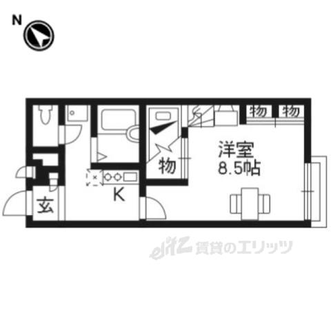 レオパレスコンフォート(1K/2階)の間取り写真