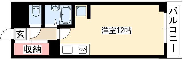 アクセス高辻(1K/5階)の間取り写真