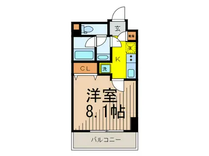 アーバネックス清澄白河II(1K/3階)の間取り写真