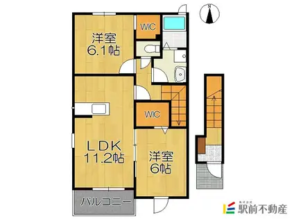 サニープレシャス(2LDK/2階)の間取り写真