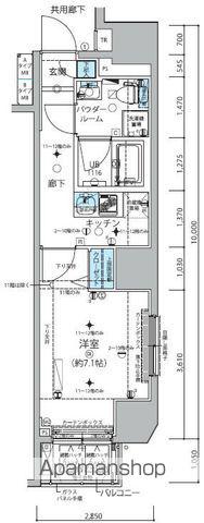   メインステージ信濃町 (1K/5階)の間取り写真