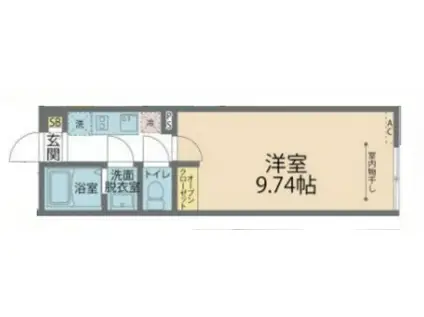 カインドネス相模大野(1K/3階)の間取り写真