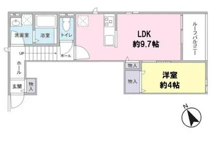 メゾン高階北(1LDK/2階)の間取り写真
