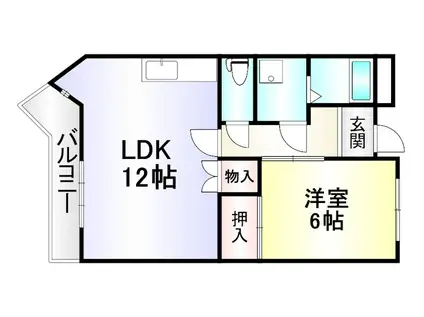 スタンフォード(1LDK/5階)の間取り写真