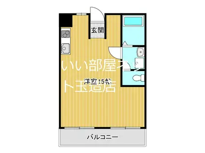 TATロイヤルハイツ(1K/5階)の間取り写真