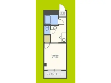 ビルシャナ長居(1K/2階)の間取り写真