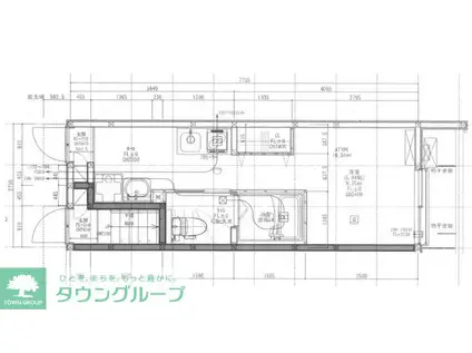 ECO`S KODAIRA(ワンルーム/1階)の間取り写真