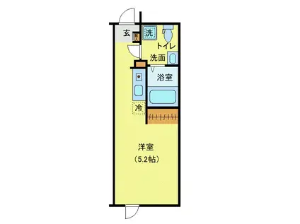 フィオーレ金町(ワンルーム/1階)の間取り写真