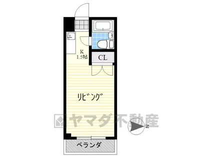 NAヒルズ(1K/2階)の間取り写真
