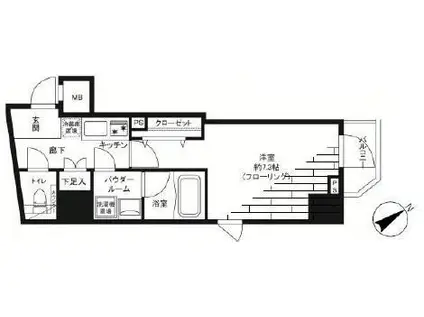 グランドコンシェルジュ麻布(1K/5階)の間取り写真