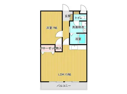 トピア清龍II(1LDK/2階)の間取り写真