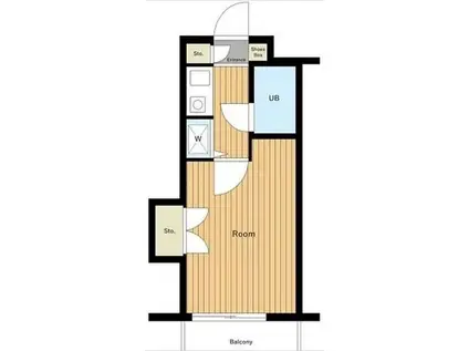 日神パレス桜上水(1K/1階)の間取り写真