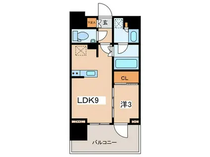 グレーシアフィット藤沢鵠沼(1LDK/5階)の間取り写真