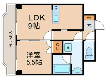 コリンノルド(1LDK/4階)の間取り写真