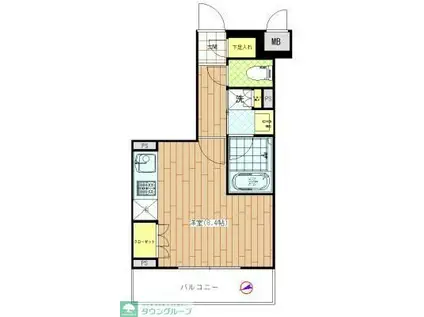 アリーチェ東高円寺(1K/3階)の間取り写真