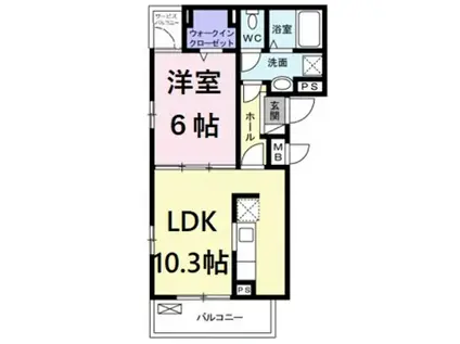 NOVA 1(1LDK/3階)の間取り写真